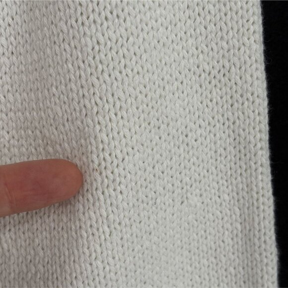 White + Warren Women's Knit Hooded Bell Sleeve Sweater S Off White Boho Coastal - Picture 5 of 7